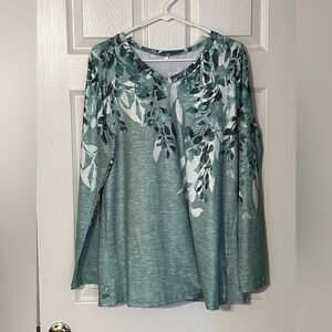 Floral Green Women's Top